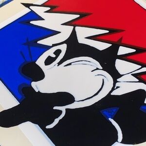 VTG and rare Felix the Cat x Grateful Dead window sticker.@ 4 1/4 x 4 1/4